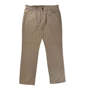 Duck Head 1865 Mens 35x32 Khaki Canvas Five Pocket Straight Leg Pants Tan